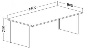 Stůl ProOffice A 160 x 80 cm