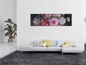 Obraz - Zahradní květy (170x50 cm)