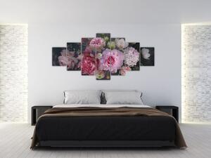 Obraz - Zahradní květy (210x100 cm)