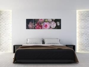 Obraz - Zahradní květy (170x50 cm)