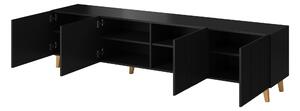 Drevko Černý TV stolek Pafos 4D