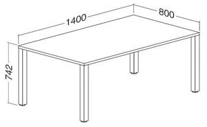 Stůl ProOffice B 80 x 140 cm