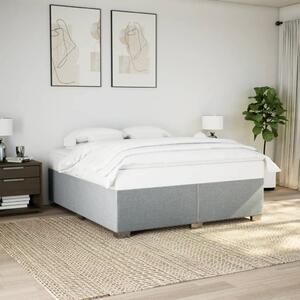 Rám postele bez matrace světle šedý 200 x 200 cm textil 3284499