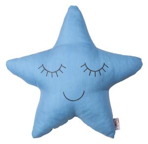 Modrý dětský polštářek s příměsí bavlny Mike & Co. NEW YORK Pillow Toy Star, 35 x 35 cm