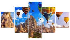 Obraz - Horkovzdušné balóny, Cappadocia, Turkey. (125x70 cm)