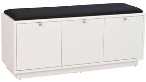 Bílá lakovaná lavice ROWICO CONFETTI II. 106 cm s úložným prostorem