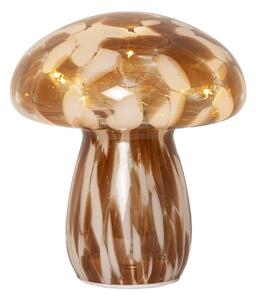 Svítící LED dekorace Funghi Brown Glass 17 cm