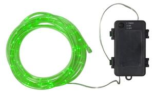 Zelený venkovní světelný LED řetěz Star Trading Tuby, délka 5 m