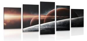 5-dílný obraz planety v galaxii