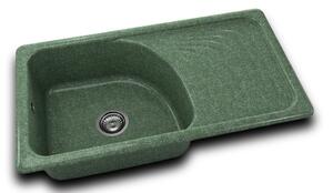 RETRO DŘEZ 90x49cm WINTER PINES s pravým odkapem