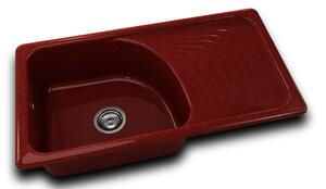 RETRO DŘEZ 90x49cm FIREBRICK s pravým odkapem