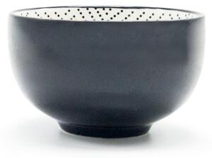 Porcelánová miska Bredemeijer Pucheng, černobílá, minimalistické vzory, set 4 ks, 200 ml