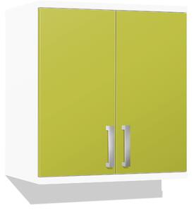 Koupelnová skříňka závěsná K38 barva skříňky: bílá 113, barva dvířek: lemon lesk