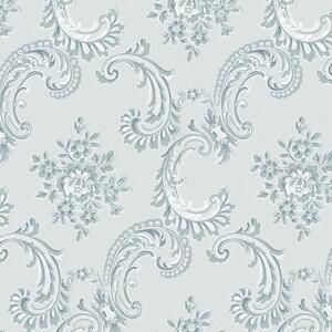 Vliesová tapeta na zeď, modrá, zámecká, ornamenty, 125114, Shabby Chic by Rachel Ashwell