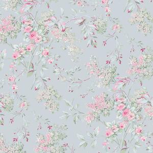 Vliesová tapeta na zeď, modrá, květiny, 125123, Shabby Chic by Rachel Ashwell