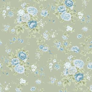 Vliesová tapeta na zeď, zelená, květiny, 125131, Shabby Chic by Rachel Ashwell