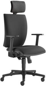 LD Seating Kancelářská židle LYRA 207-SY, černá, hlavová opěrka