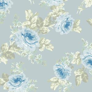Vliesová tapeta na zeď, modro-zelená, květiny, 125112, Shabby Chic by Rachel Ashwell