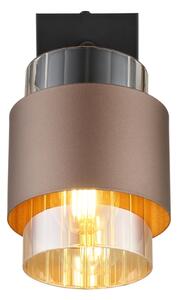 Globo 15560-1C - Nástěnné bodové svítidlo MILLEY 1xE27/40W/230V černá/bronzová