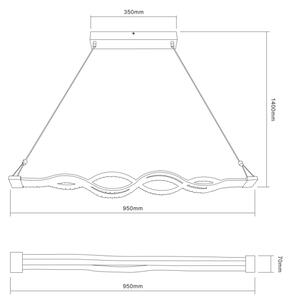 Globo 67109-30 - LED Stmívatelný lustr na lanku PILLA LED/30W/230V + DO