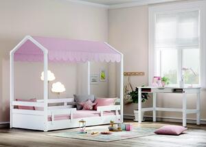 Domečková postel Fairy II - bílá