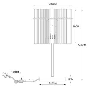 Globo 15698T1 - Stolní lampa GORLEY 1xE14/60W/230V pr. 30 cm černá