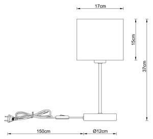 Globo 51540108 - Stolní lampa THEA 1xE27/25W/230V černá/béžová