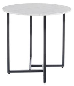Kulatý jídelní stůl ALTO II 80 cm, dekor bílý mramor