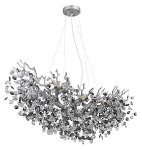Globo 64138H3S - Lustr na lanku QUEENA 10xE14/40W/230V stříbrná