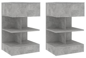 Noční stolky 2 ks betonově šedé 40 x 35 x 65 cm