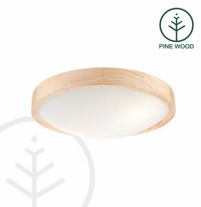 Stropní svítidlo NATURAL SLIM 2xE27/60W/230V pr. 37 cm borovice