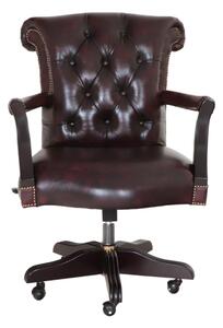Kancelářská židle Chesterfield Court z pravé hovězí kůže New Red