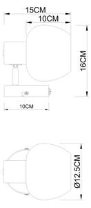 Globo 54662-1 - Nástěnné bodové svítidlo EILEEN 1xE27/40W/230V