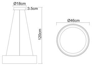 Globo 15924S - LED Lustr na lanku KEMP LED/45W/230V pr. 46 cm černá