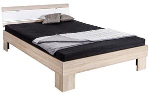 FUTONOVÁ POSTEL, 140/200 cm, kompozitní dřevo, bílá, Sonoma dub Carryhome - Manželské postele