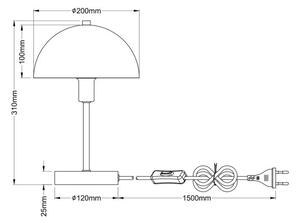 Globo 24009B - Stolní lampa ATOMA I 1xE14/40W/230V černá
