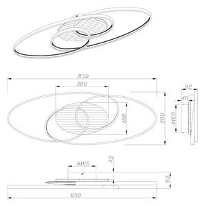 Globo 67362-42 - LED Stropní svítidlo TISHA I LED/40W/230V 3000K 85x30 cm