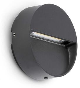 Faro Dune LED kruhové nástěnné venkovní svítidlo IP65 Šedá