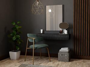 Drevko Závěsný toaletní stolek se zrcadlem Pafos - černý