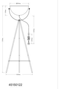 Globo 45150122 - Stojací lampa TIMO 1xE27/40W/230V