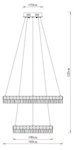 Globo 67387-60 - LED Stmívatelný lustr na lanku LAUREL LED/60W/230V čirá+DO