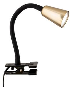Orion - Flexibilní stolní lampa s klipem DOTTY 1xGU10/10W/230V mosaz/černá