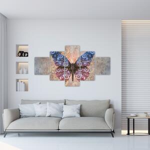 Obraz - Steampunk motýl (125x70 cm)