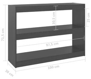 Knihovna Roully - 100x30x71,5 cm | černá