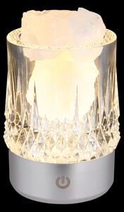 Globo 21044S - LED Stm dot stolní lampa LIZZY LED/1W/5V 3000K 1200 mAh stříbrná