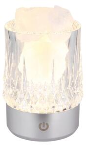 Globo 21044S - LED Stm dot stolní lampa LIZZY LED/1W/5V 3000K 1200 mAh stříbrná