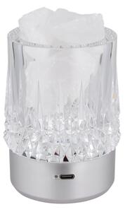 Globo 21044S - LED Stm dot stolní lampa LIZZY LED/1W/5V 3000K 1200 mAh stříbrná