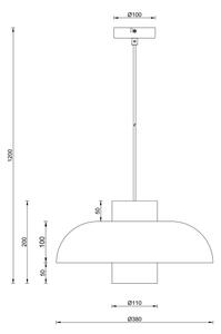 Globo 15755S - Lustr na lanku LOWE 1xE27/60W/230V černá