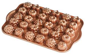 Minidorty a čokolády plát se 30 formičkami Nordic Ware (Barva- měděná)