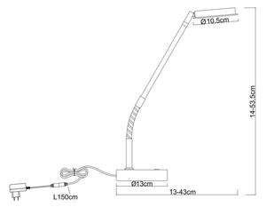 Globo 58504TSA - LED Stmívatel dotyková stolní lampa SILVIO LED/6,5W/230V béžová